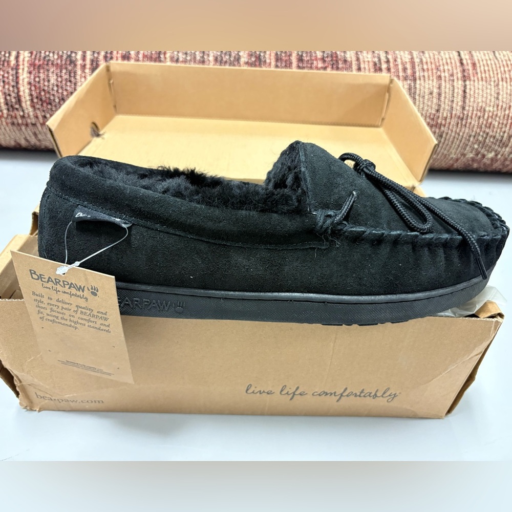 BearPaw Men's Black Slip-On Loafers